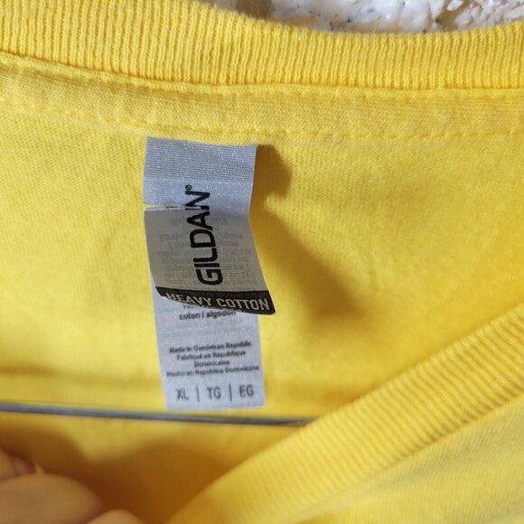 Gildan Womens Top Extra Large XL Teacher Life Teaching Yellow Casual Crew NOV11E - Picture 8 of 9